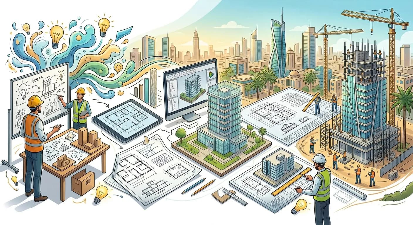 مراحل التصميم المعماري للمشاريع